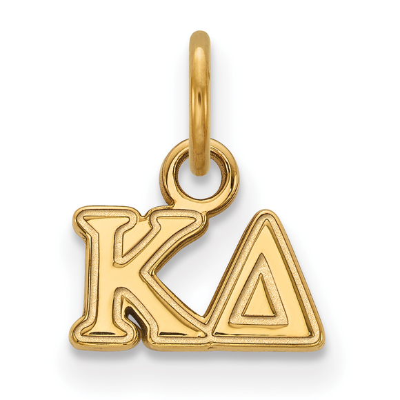 Sterling Gold-plated Kappa Delta Sorority Greek  Extra Small Pendant - Picture 1 of 2